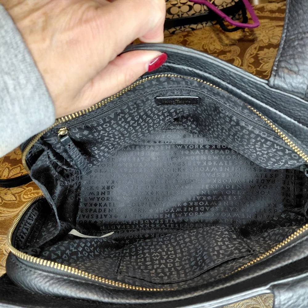 Kate Spade Black Pebbled Leather Shoulder Bag - Picture 4 of 13